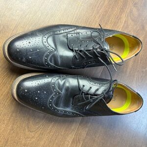 Florsheim WINGTIP Mens 12M Black 11937-001 Leather Comfort Dress Shoes